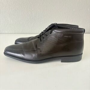 Ecco Men’s Gore-Tex Ankle Boots Black Leather Lace Up Waterproof Sz 43 US 9 /9.5